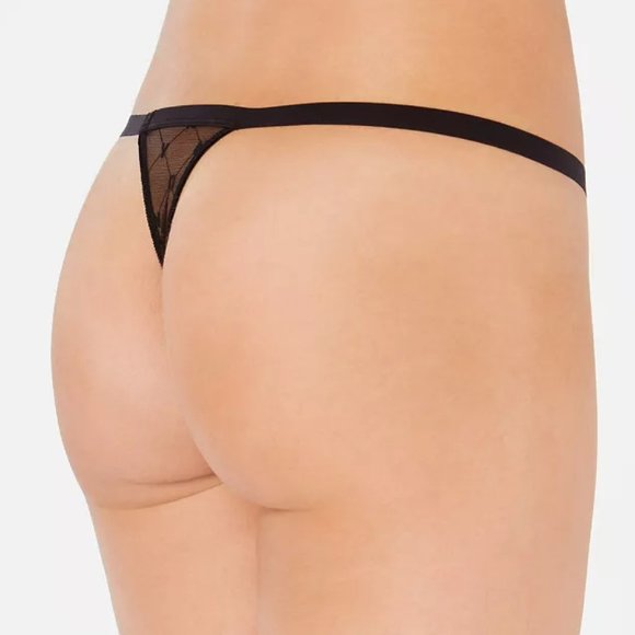 DKNY Monogram Mesh Thong Underwear DK5029 - Picture 2 of 2